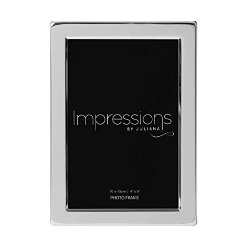 Silver Plated Flat Edge Picture Photo Frame - 4" x 6"