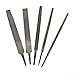 5-Piece 6 Inch (150mm) Industrial Alloy Steel Files Set with Flat, Round, Half Round, Triangle, and Square Shapes, Medium-Toothed Rasp for Metalworking and Woodworking