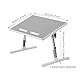 Laptoptisch fürs Bett, Laptoptisch Einstellbare Höhe, Laptoptisch mit klappbare Beine, Klappbarer Lapdesk für Sofa Couch Boden Arbeiten Studieren Lesen Schreiben Essen (Grau, 52 X 30cm)