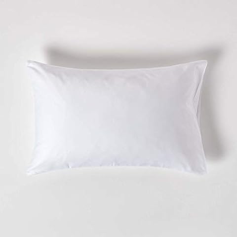 HOMESCAPES Funda de Almohada Lisa 100% algodón Egipcio 400 Hilos Cover