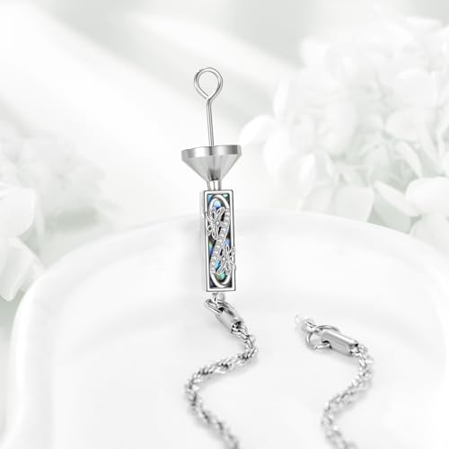 Urn Bracelet Sterling Silver Infinity Animals Bracelet for Ashes Memorial Jewelry Gift for Women Men Adjustable Stainless Steel Chain 7+2 Inch3