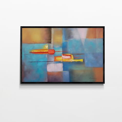 Tableau abstrait Symphonie bleue pour sublimer votre salon