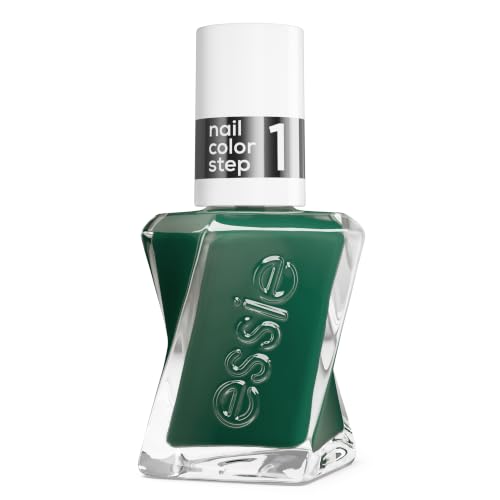 Gel by essie Longwear Nail Polish, Green Varnish, In-Vest In Style, No UV