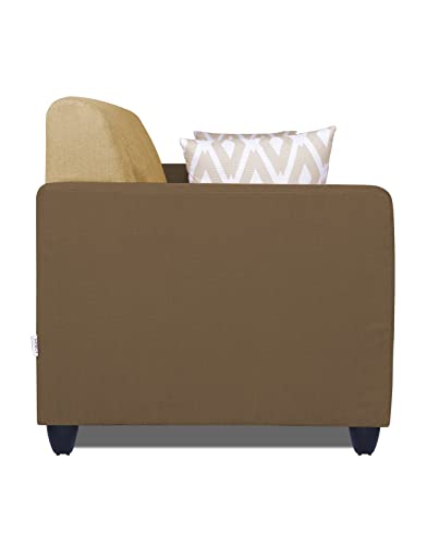 Image of Adorn India Rio Highback 3 Seater Sofa (Brown & Beige) (3 Year Warranty)