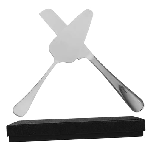 INOOMP Coltello e Spatola per Torta da Matrimonio in Acciaio Inossidabile Seghettata per Taglio Facile Servizio Utensili Professionali per Fette e Uso Ristorante