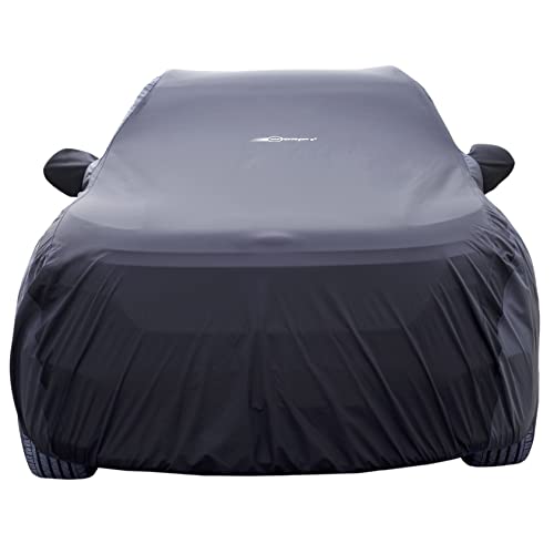 Image of NEODRIFT 'SuperTech' Car Cover for Toyota Fortuner (with Fender Mirror) (100% Water-Resistant, All Weather Protection, Multi-Layered & Breathable Fabric) (Colour: Black+D.Grey) (2017-2026)