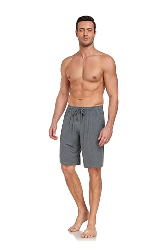 COLORFULLEAF Mens Pajama Shorts Bamboo Lightweight Sleep Shorts Lounge Wear Pajama Pants with Drawstring Pockets 2 or 3 Pack2