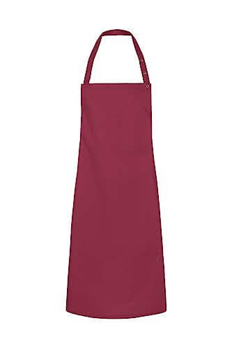 Karlowsky Kochschürze/Latzschürze, verstellbares Nackenband mit Druckknöpfe Santorini (Bordeaux)