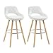 Produktbild WOLTU Barhocker 2er Set, Barstuhl Küchenhocker Thekenhocker, Hocker mit Rückenlehne Fußstütze, aus Holz Kunstleder, für Bar Küche Theke Restaurant Café, Weiß, BH111ws-2