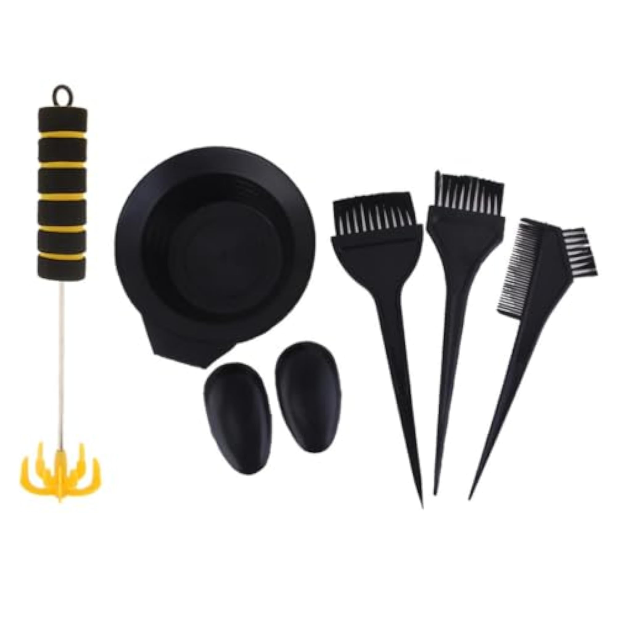 Hair Color Dye Bowl Comb Brush Stirrer Set for Hairdressing