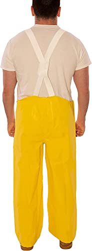 Image of Tingley O12008.MD Magnaprene Overalls, Medium, Olive Drab | Taped seams for 100% waterproof protection, Stitched seams, Neoprene on nylon plain front overalls
