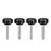 Tool parts M6x25mm Male Thread Round Knurled Clamping Knobs Grip Thumb Screw On Type 4pcs