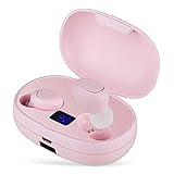 【Versión Mejorada】Mini Auriculares Bluetooth Auriculares Inalámbricos 5.0 con HD HiFi Estéreo, Super Ligero Sport Auriculares con Mic/Cancelación de Ruido/6 Horas De Tiempo De Trabajo Por Carga Única