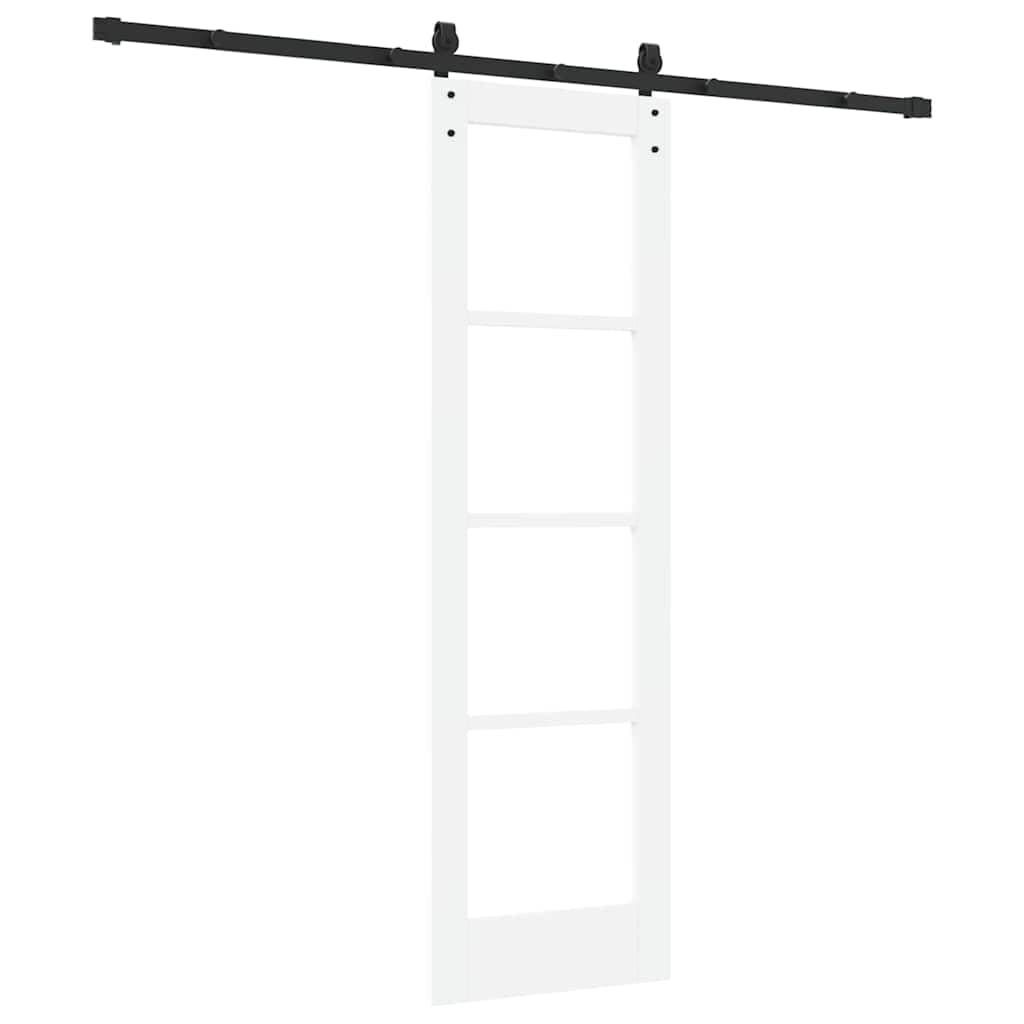 ORKDAL - Porta scorrevole in legno massello di pino e vetro, 61 x 198,5 cm, per camera da letto e soggiorno, divisorio con sistema a binari