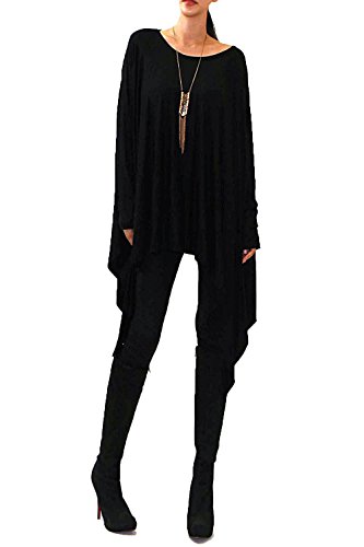 Vivicastle Women's USA Loose Bat Wing Dolman Poncho Tunic Dress Top2