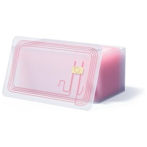 30pcs Timeskey NFC Tags NFC Cards Blank NFC Tags 215 NFC Chip NFC 215 Cards Rewritable NFC 215 Tags NFC Clear Card Compatible with Amiibo and TagMo for All Phone NFC Enabled Cover