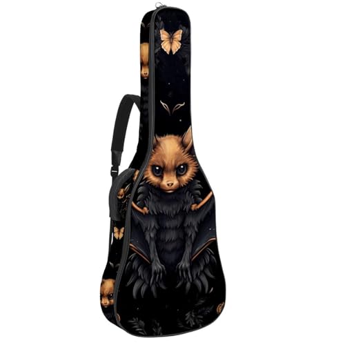 Housse guitare acoustique château d'Halloween pour aller en cours et en répétition