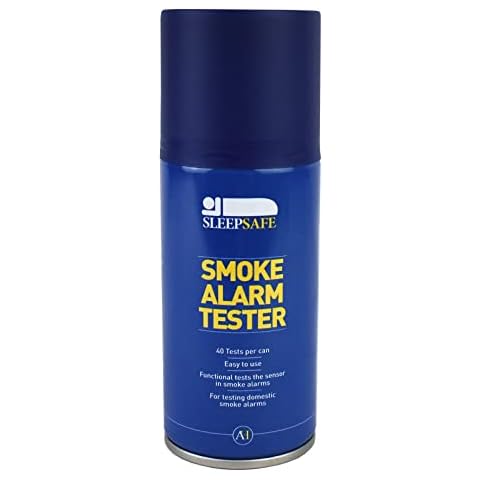 Arctic Hayes PH043A 1 x Tester 140 ml SleepSafe Spray, Sensor in Smoke Alarms for Domestic and Business Use, 40 Tests per Can (140ml), Blue Cover
