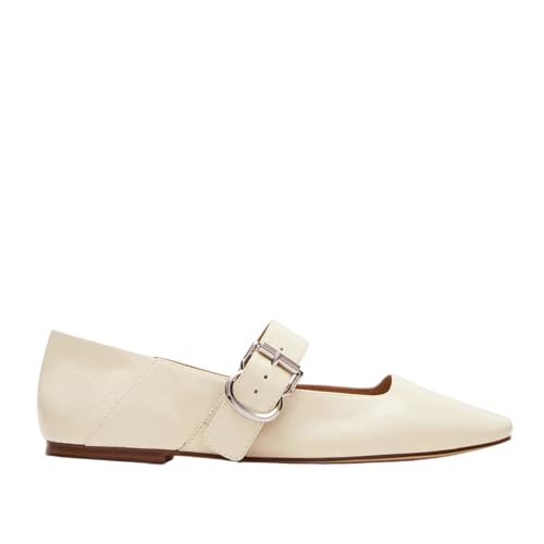 DOEYG Square Toe Mary Jane Ballet Flats Shoes for Women Dressy Casual Comfortable Low Heel Ballerina Shoes