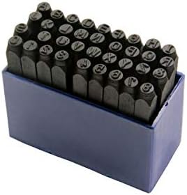 US PRO B2049 36pc 4mm Large Letter and Number Punch, Black