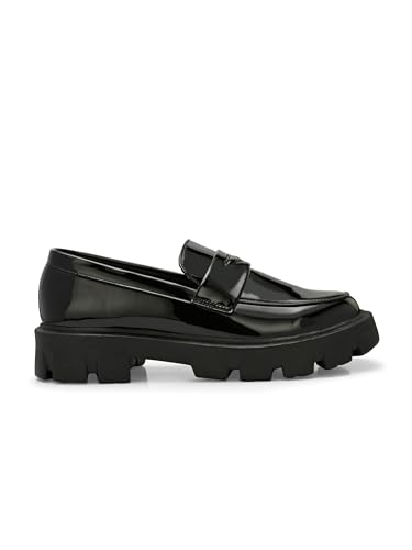 Image of Leo's Fitness Men's Patent Moccasin Shoes for Casual & Stylish Wear