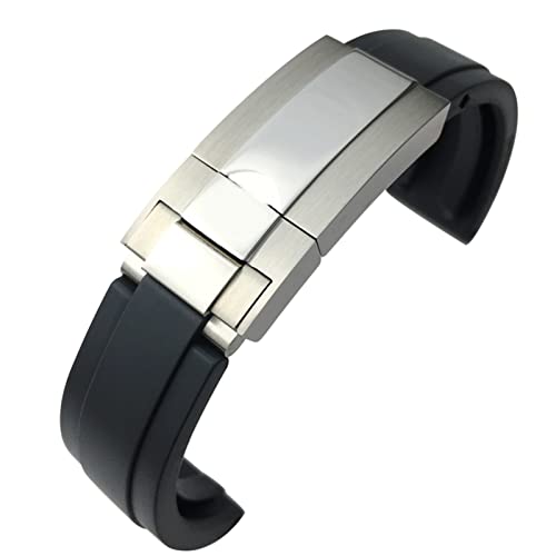 Bracelet montre caoutchouc fluoré 20 mm rouge compatible Oysterflex - 6