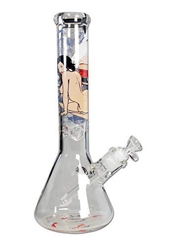 bong-discount Wasserpfeife, EIS-Bong, Glasbong | 30 cm, NS 19 (18,8mm), NS 14 (14,5mm) | klar | 7 mm dickes, robustes… – Bild 3