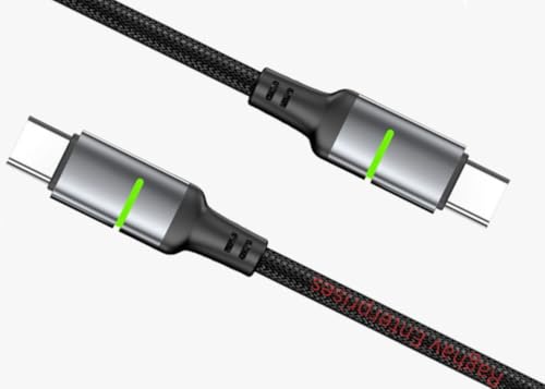 Image of Charging Cable USB to Type C SuperVooc /Dash Fast Charge USB-C to USB-C Cable 100W Fast Charging for 11,11R,10 Pro,10R,10T,9RT,9R,8R,8T, 6 /6T /7 /7T,Nord,Ce2 Lite 5G,Ce 3 5G -F