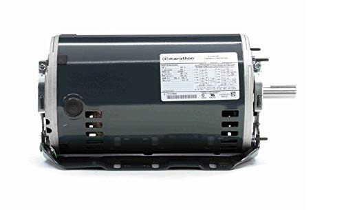 Marathon K1418 56H Frame 5K49UN4086X Open Drip Proof Belt Drive Motor, 3 Phase, Resilient Ring Mount, Ball Bearing, 2 hp, 1800 RPM, 1 Speed, 208-230/460 VAC