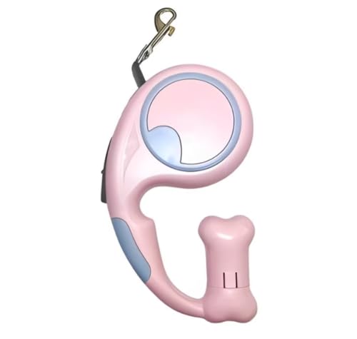 Coleira Guia Retrátil para Cães e Gatos 5m com Trava de Segurança e Dispensador de Saquinhos – Passe