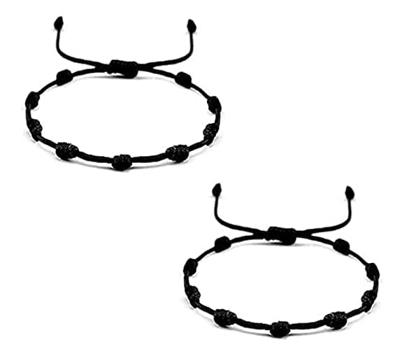 Black Beauty Nazar Dhaga Bracelet With Knotted Beads Rosary Design Avoid Negetive Enegy Adjustable Black Thread Anklet For Evil Eye & Good Luck, Amulet for Men, Women, Girls & Boys (KB8) (B0CL8BMYY1) Amazon Price History, Amazon Price Tracker