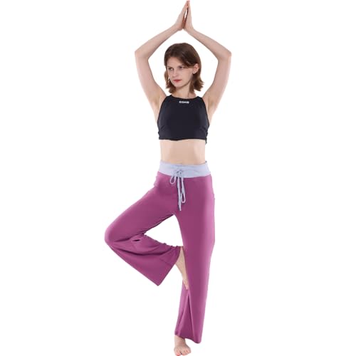 Image of NEWCOSPLAY Women's Comfy Pajama Pants Casual Drawstring Palazzo Lounge Wide Leg Pants