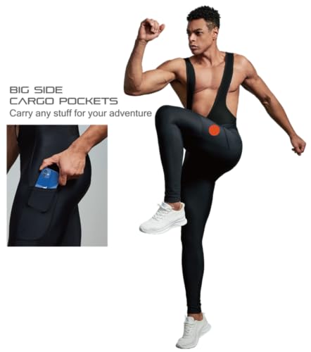 EASYINPRO Calça cargo masculina de lã para ciclismo com almofada 4D, abertura frontal com zíper, cal