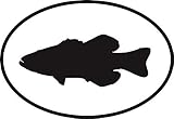 Vinyl Overlays 720 Smallmouth Bass Euro Oval Bumper Sticker 5'