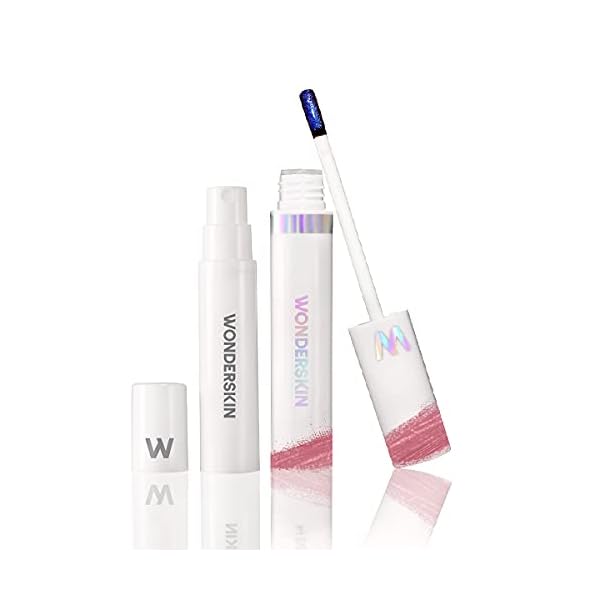 Wonderskin-Peel-Reveal-Wonder-Blading-Lip-Stain-Long-Lasting-Natural-Based-Transfer-Proof-Liquid-Blading-Color-Treatment-Waterproof-with-No-Touch-Ups-Needed-in-Vibrant-Shades-Romance Wonderskin Wonder Blading Peel and Reveal Lip Stain Kit, Long Lasting Lip Tint, Transfer Proof, Waterproof Lip Stain (Romance)