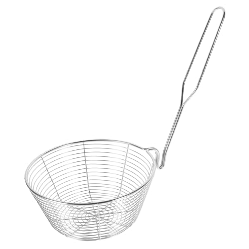 SOIMISS Colador de Acero Inoxidable para Cocina Grande Espumadera con Diseño de Línea para Colar Fideos y Alimentos de Olla Caliente Herramienta para Colador de Pasta y Utensilios con