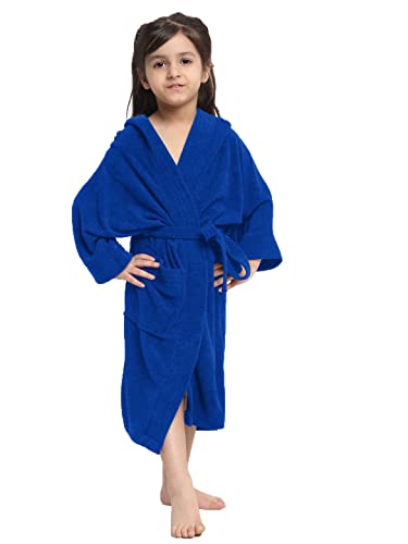 Image of CREEVA Cozy Hooded Bathrobe for Kids - Lightweight, Quick-Dry, and Perfect for Daily Use