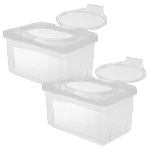 MOLUCKFU 2pcs Wipes Box Non- Wipes Case Flushable Wipes Toilet Wipes Dispenser Tissue Wipe Holder Wipes for Babies Wipe Holder for Fresh Wipes Bébé Napkin Holder Foil Pp