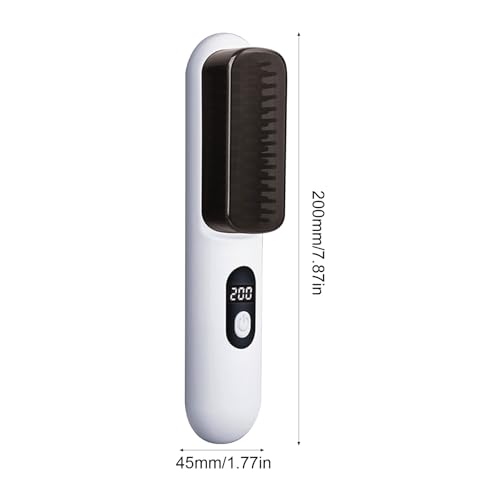 Plancha para el cabello con cepillo estilizador, bloquea la humedad y reduce el frizz, con ajuste de temperatura de 3 velocidades, ideal para viajes y regalos miniatura 7