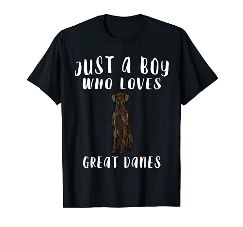 Un Indumento Con Il Detto: Funny Im Just A Boy Who Loves Great Danes Dog Lover Gift
