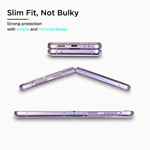 Liulanz Clear Case Designed For Samsung Galaxy Z Flip 3,Slim Thin Lightweight Anti-Yellowing Hard Pc Shockproof Protective Phone Cover For Z Flip 3 5G(2021)-Transparent #TOP2