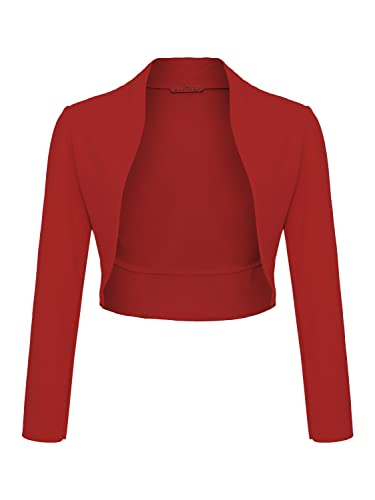DANAEST Damen Langarm Bolero Festlich Strickjacke Schulterjacke Kurz...