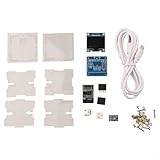 Kit completo per orologio fai da te: questo set include tutto il necessario per assemblare il tuo orologio meteorologico, dotato di un display, modulo di temporizzazione automatica WiFi, custodia completamente trasparente e interfaccia USB.