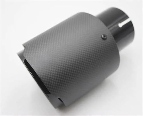 Embout d'échappement universel en acier inox et carbone mat pour sortie de 63mm