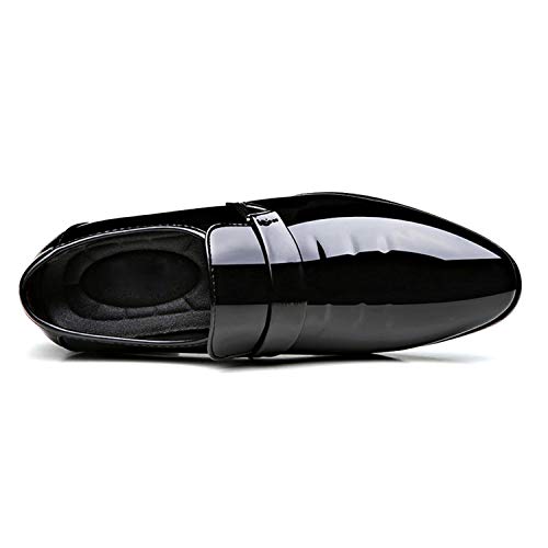 Image of ZZHAP Men's Pointed-Toe Tuxedo Dress Shoes Casual Slip-on Loafer