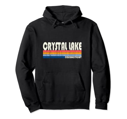 Retro Vintage 70s 80s Style Crystal Lake, CT Sudadera con Capucha