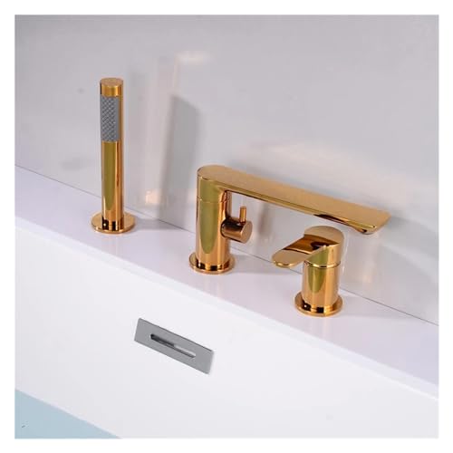 Robinet de salle de bain mitigeur laiton 3 trous pour évier vasque - 4