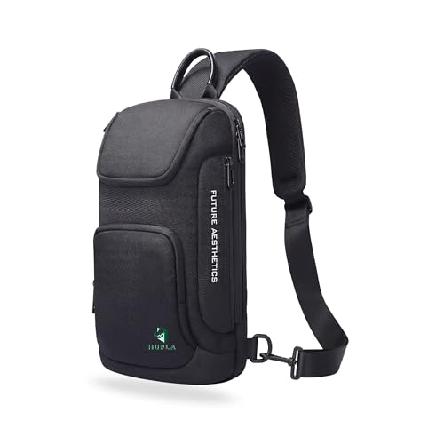 Image of HUPLA Unisex Crossbody Sling Bag | Anti-Theft Chest Bag for Men & Women | Compact Travel Passport & Airport Bag | Front Side Cross Shoulder Bag | Waterproof Daily Use Sling