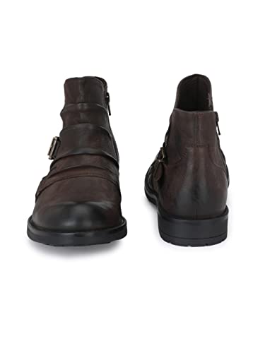 Image of Delize Leather- Blackmen's matt Tumbled Leather Ankle Boots 61583