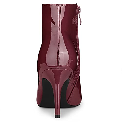 Allegra K Women's Pointed Toe Stiletto Heel Ankle Heeled Boots3